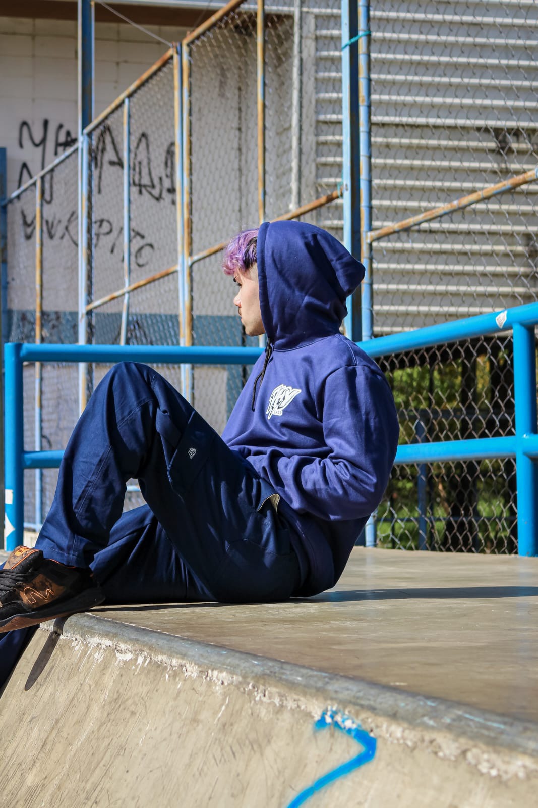 Calça Cargo Sarja Premium Azul